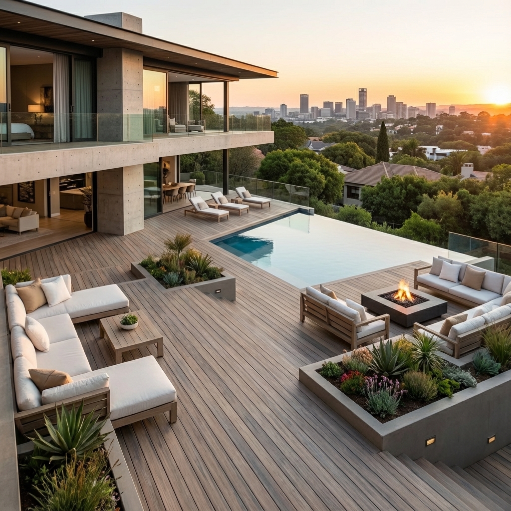 Premium timber deck with modern outdoor living